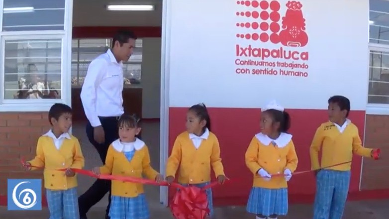 Se inauguran dos aulas en el Jardín de Niños Emiliano Zapata en la colonia Teponaxtle 