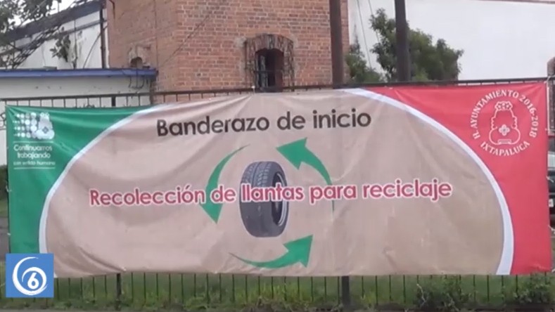 Realizan campaña de reciclaje de llantas en el Casco de San Buenaventura