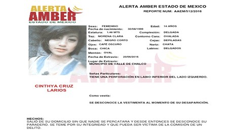 Alerta Amber Estado de México