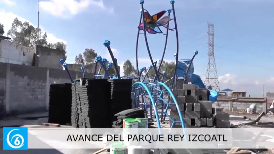 Avance en la construcción del parque de la colonia Rey Izcoatl 