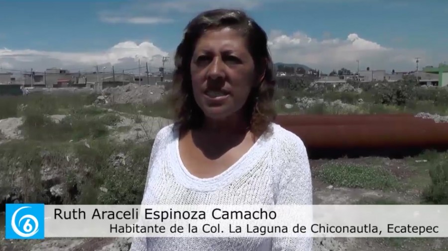 Habitantes de la colonia La Laguna de Chiconautla, Ecatepec, denuncian obra abandonada de perforación de un pozo