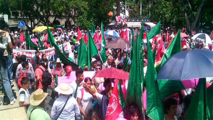 Más de 20 mil Antorchistas se manifestaron en Morelos contra el gobierno de Graco Ramírez