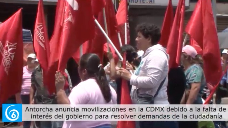 Antorcha anuncia próxima movilización en la CDMX por falta de solución a demandas de la ciudadania por parte del gobierno 
