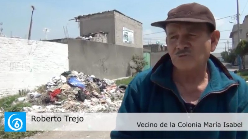Vecinos de la colonia María Isabel en Valle de Chalco denuncian problemas con la basura 