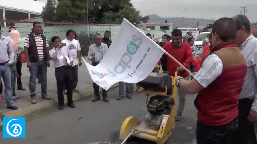 Banderazo de inicio para la construcción del colector pluvial en Santa Bárbara