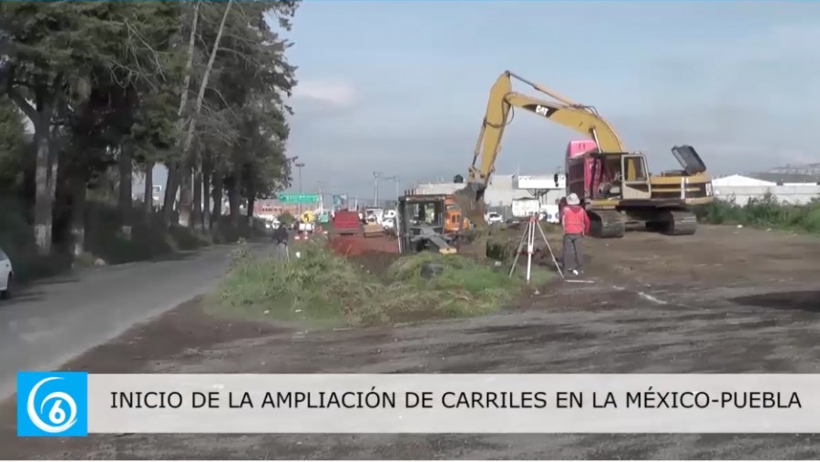 Comienzan los trabajos de ampliación de carriles en la Federal México-Puebla