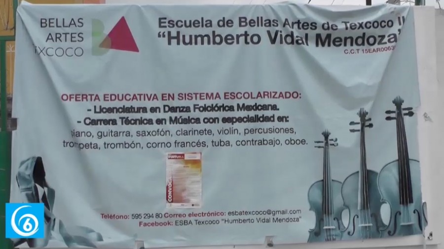 La escuela superior de Bellas Artes de Texcoco, anuncia que cuenta con inscripciones