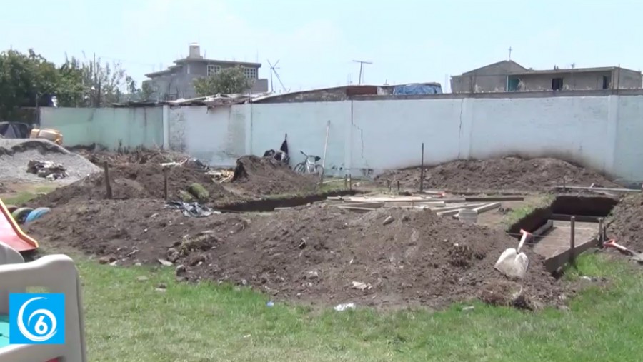 Se construye aula en el preescolar Netzahualpilli de la colonia Fraternidad en Chalco