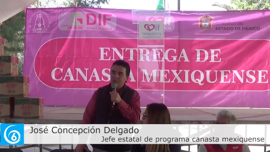 Familias de Ixtapaluca recibieron el apoyo con la Canasta Mexiquense