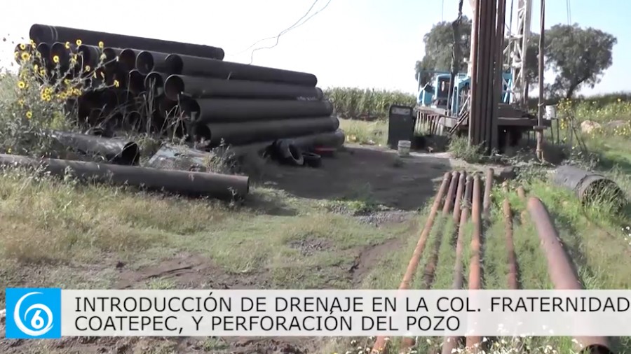 Se realiza la introducción del drenaje en la colonia Fraternidad del pueblo de Coatepec