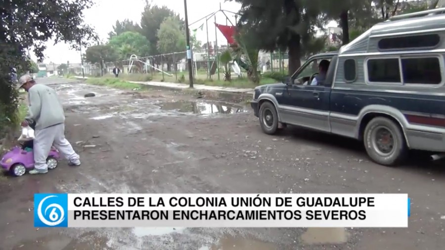 Vecinos denuncian encharcamientos en calles de la colonia Unión de Guadalupe en Chalco