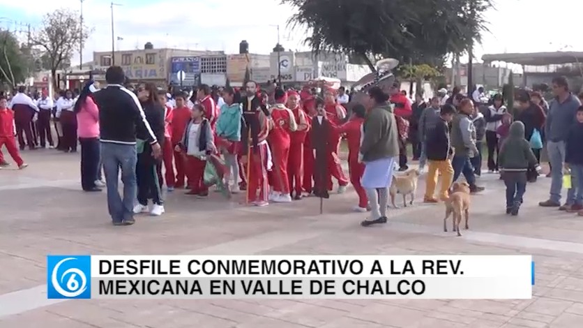 Valle de Chalco realiza desfile con motivo de la Revolución Mexicana