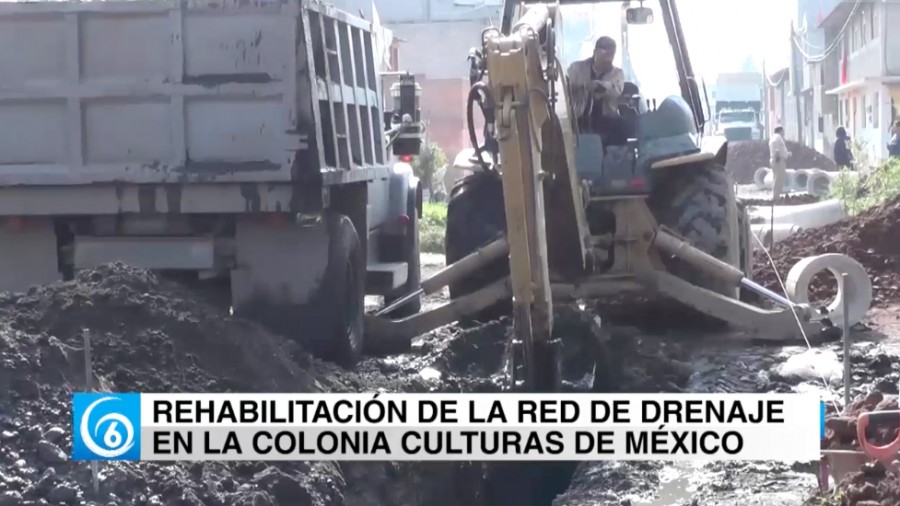 A punto de concluir los trabajos de rehabilitación de drenaje en la colonia Culturas de México