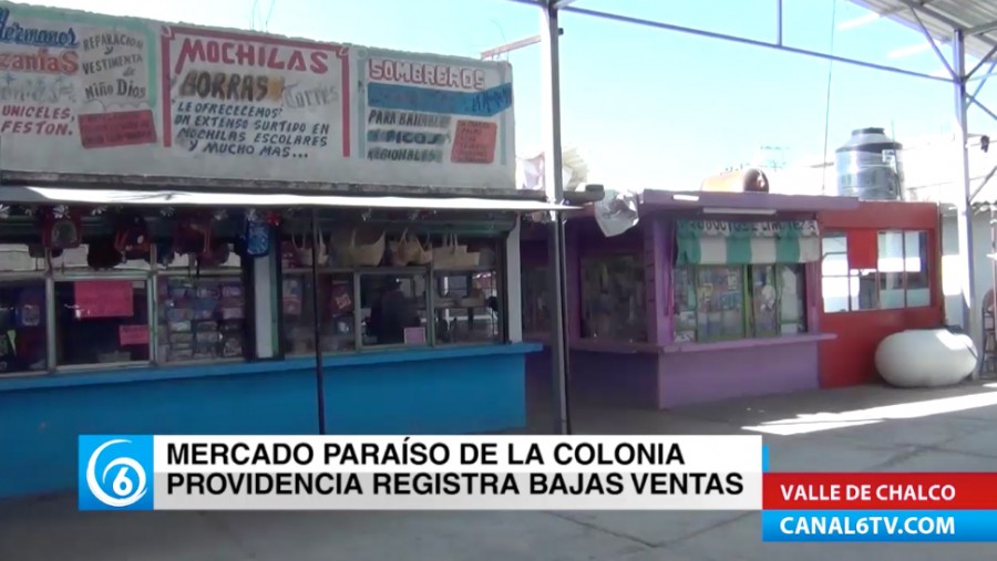 Locatarios del mercado Paraíso en Valle de Chalcon reportan baja afluencia de clientes