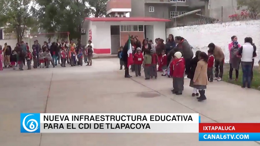 El alcalde de Ixtapaluca inaugura obras en el CDI del pueblo Santa Cruz Tlapacoya