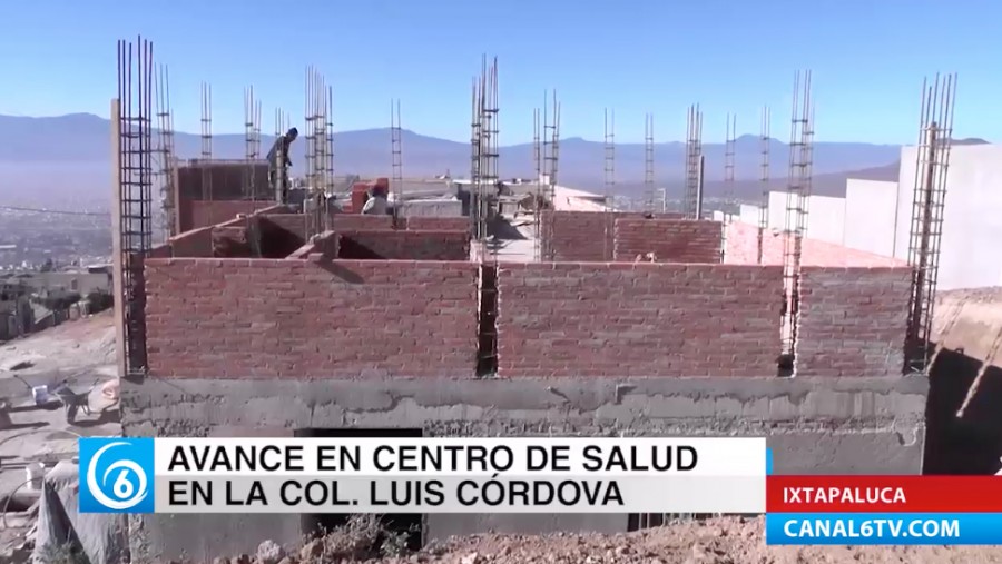 Avance en la construcción del Centro de Salud de la colonia Luis Córdova Reyes