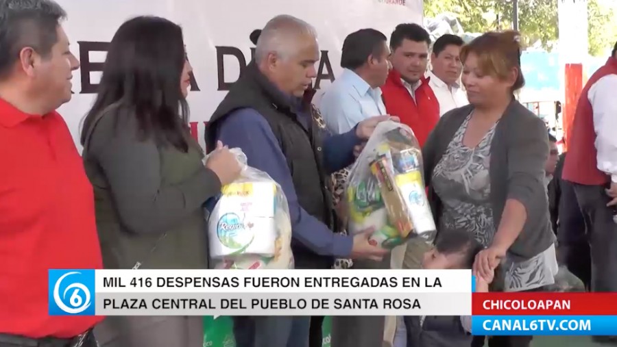 Se realizó entrega de despensas en Chicoloapan