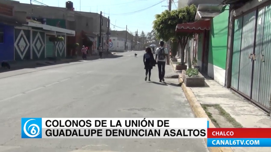 Denuncian incremento delictivo en la colonia Unión de Guadalupe en Chalco