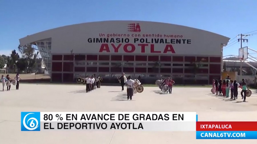 Por concluir la construcción de gradas en el deportivo de Ayotla