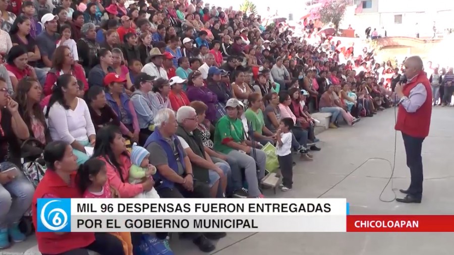 Se realizó entrega de despensas en Chicoloapan