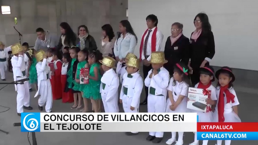 Concurso de villancicos de escuelas en la colonia El Cerro del Tejolote