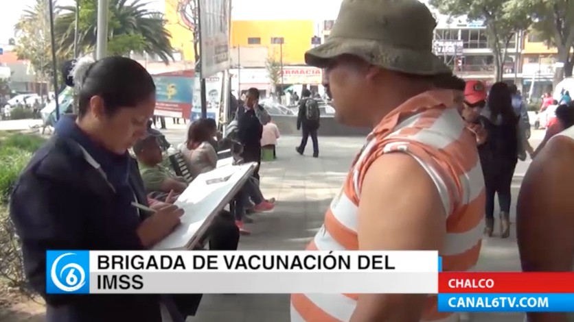 En Chalco se instalan brigadas del IMSS para vacunar contra la influenza estacional
