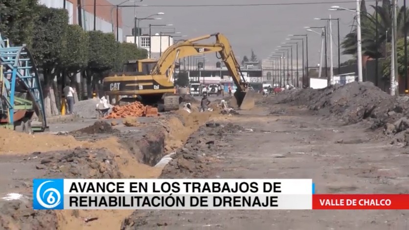 Avance en los trabajos de rehabilitación de drenaje en calle Popocatépetl