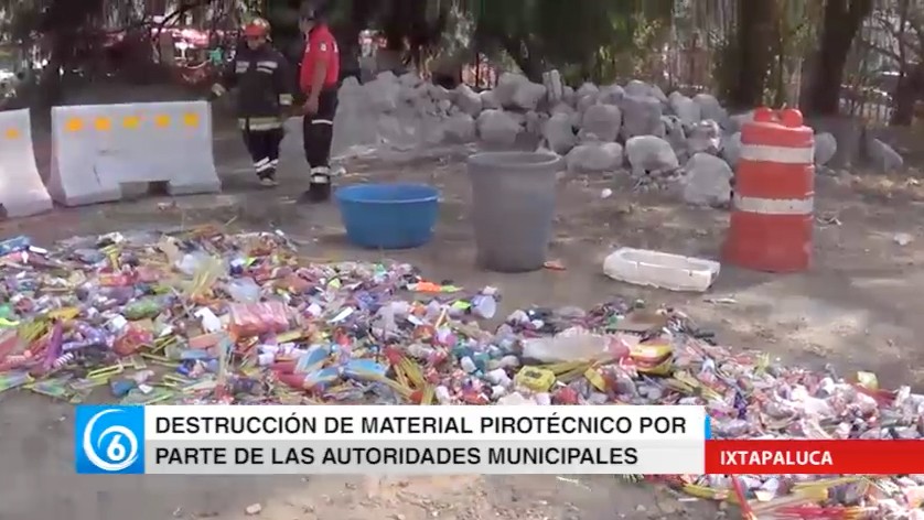 Destrucción de material pirotécnico por parte de las autoridades municipales