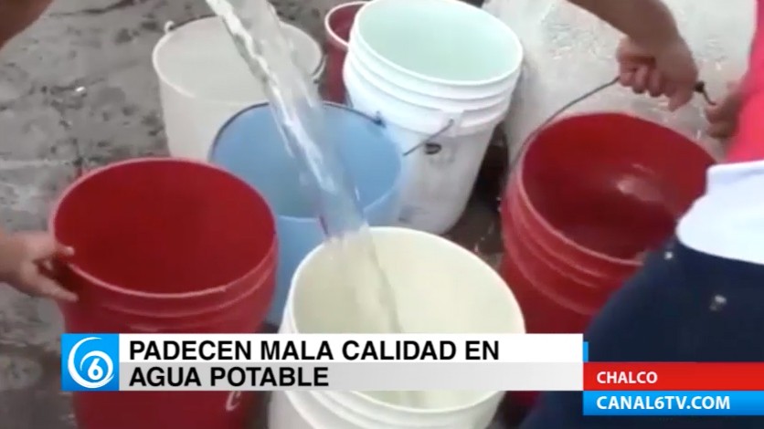 Habitantes de la Unidad Los Volcanes en Chalco padecen mala calidad de agua en los hogares