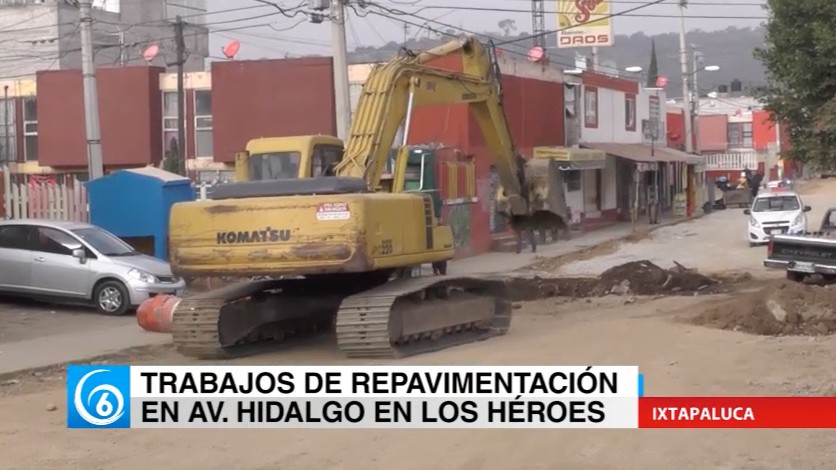 Avances en la construcción de la avenida Hidalgo en Los Héroes