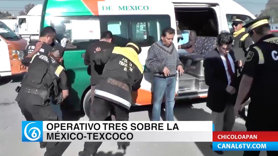 Implementan Operativo Tres sobre la carretera México-Texcoco