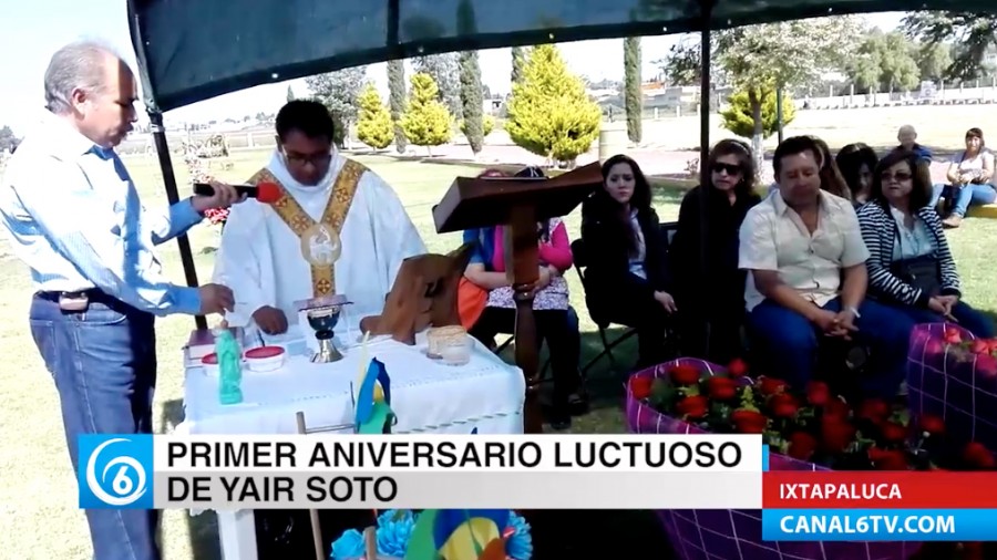 Primer aniversario luctuoso de Yahir Soto, conductor de Canal 6