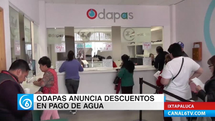 ODAPAS Ixtapaluca otorga descuentos a ciudadanos en su pago de agua