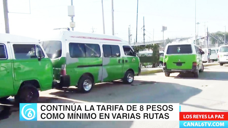 Incremento en las tarifas del transporte público en los Reyes La Paz