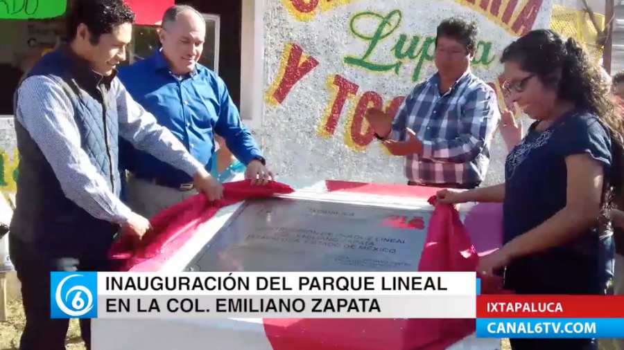 Inauguran parque lineal en la colonia Emiliano Zapata