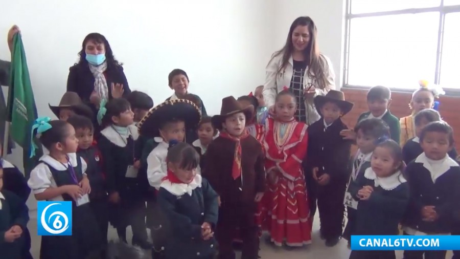 Inauguran aula en el jardín de niños Netzahualpilli en la colonia Fraternidad de Chalco