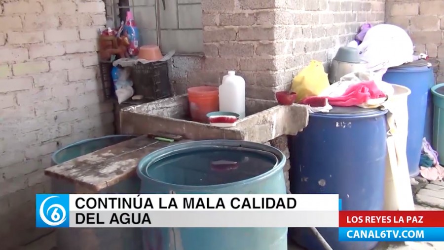 Cientos de hogares en Los Reyes La Paz reciben agua de mala calidad