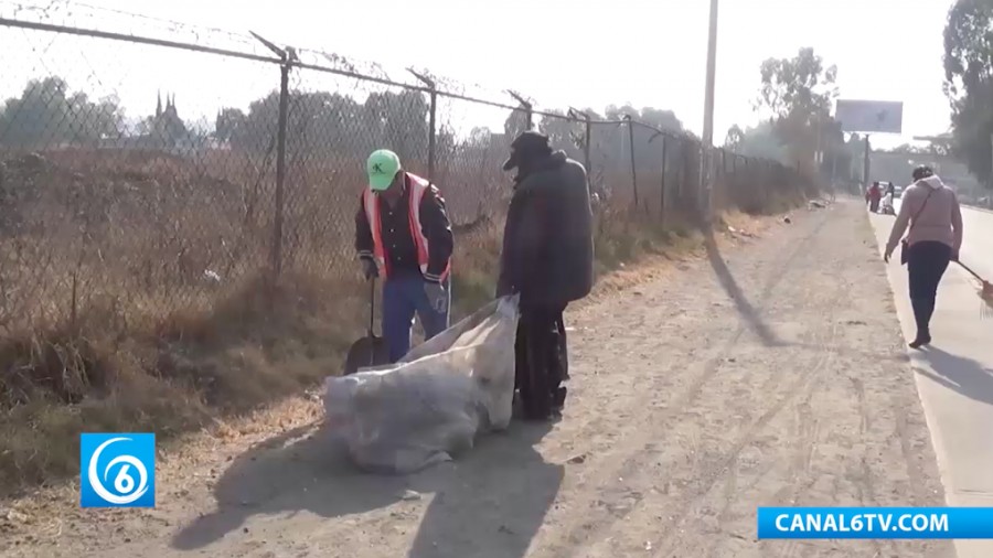 Jornada de limpieza en la zona arqueológica de Tlalpizahuac