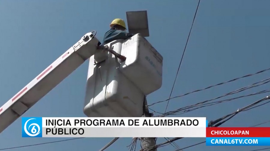 Inicia el cambio de luminarias públicas en San Vicente Chicoloapan