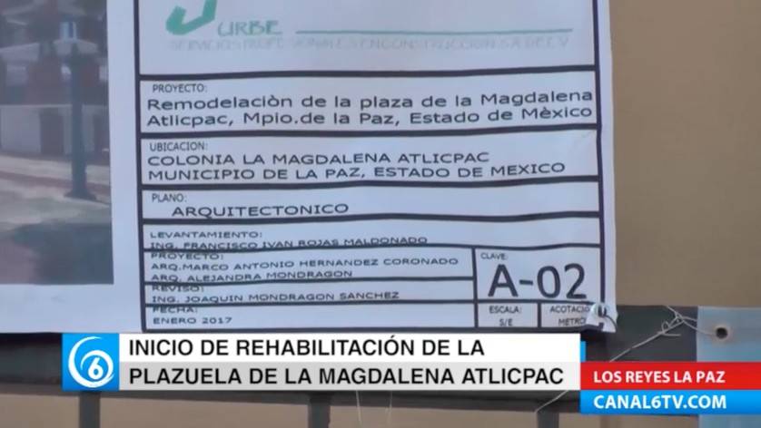 Rehabilitaran la plazuela en la Magdalena Atlicpac de Los Reyes La Paz