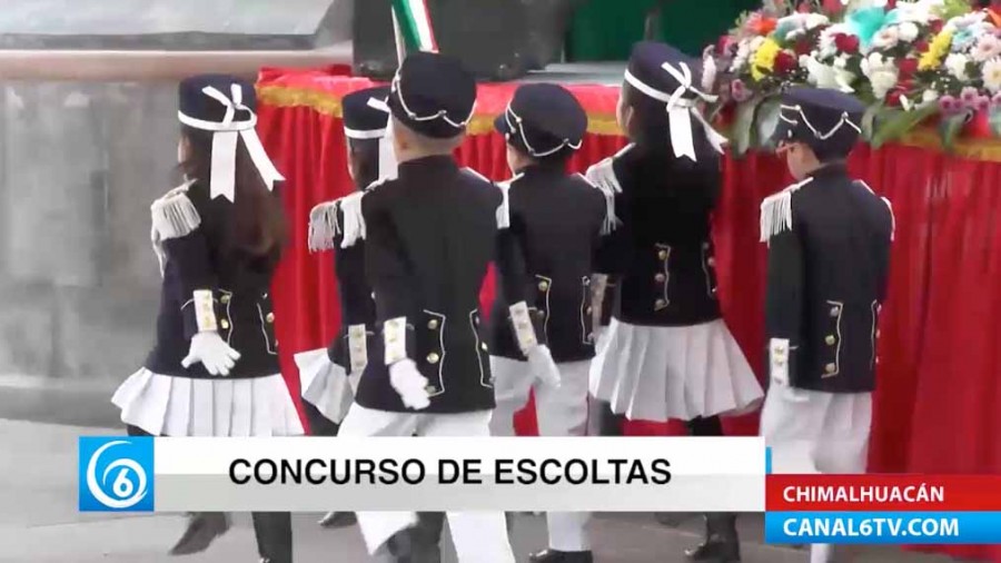 Concurso de escoltas de preescolares en el municipio de Chimalhuacán