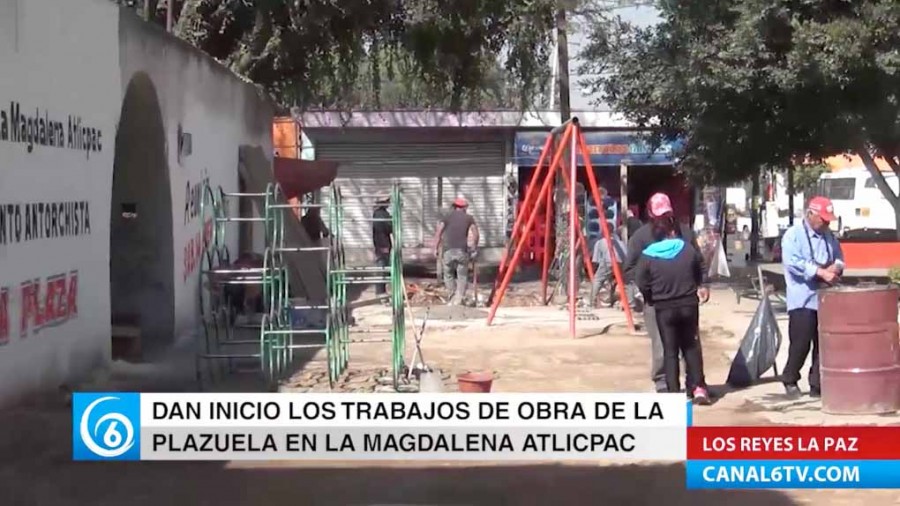 Dan inicio los trabajos de obra de la plazuela en el poblado de la Magdalena Atlicpac