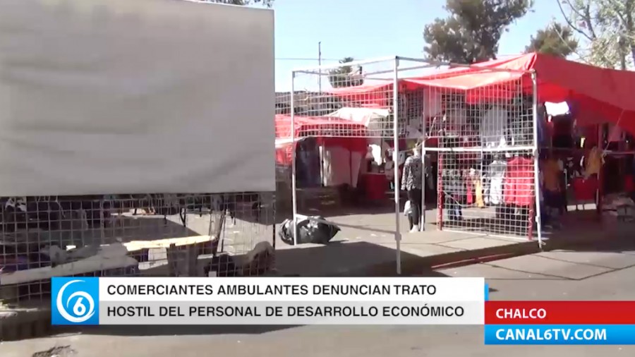 Comerciantes de Chalco denuncian trato hostil por parte de desarrollo económico municipal