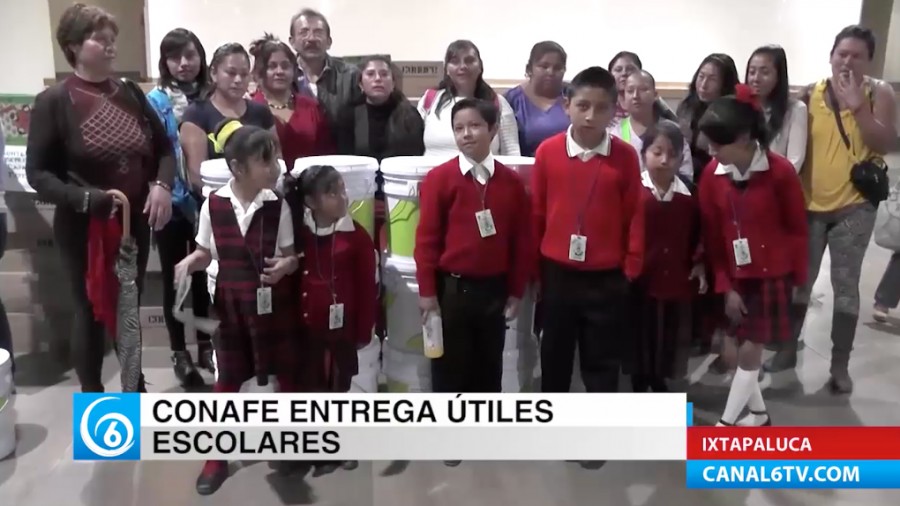 CONAFE entrega útiles escolares a escuelas de Ixtapaluca