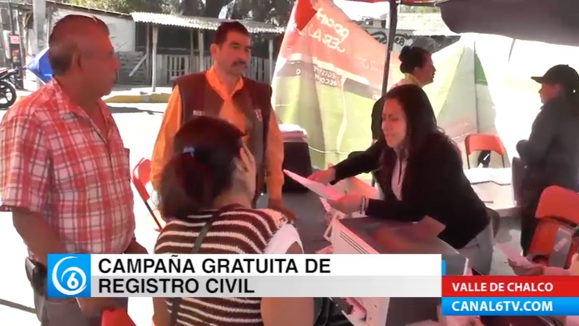 Unidad móvil del registro civil llega a colonias de Valle de Chalco para realizar tramites gratuitos