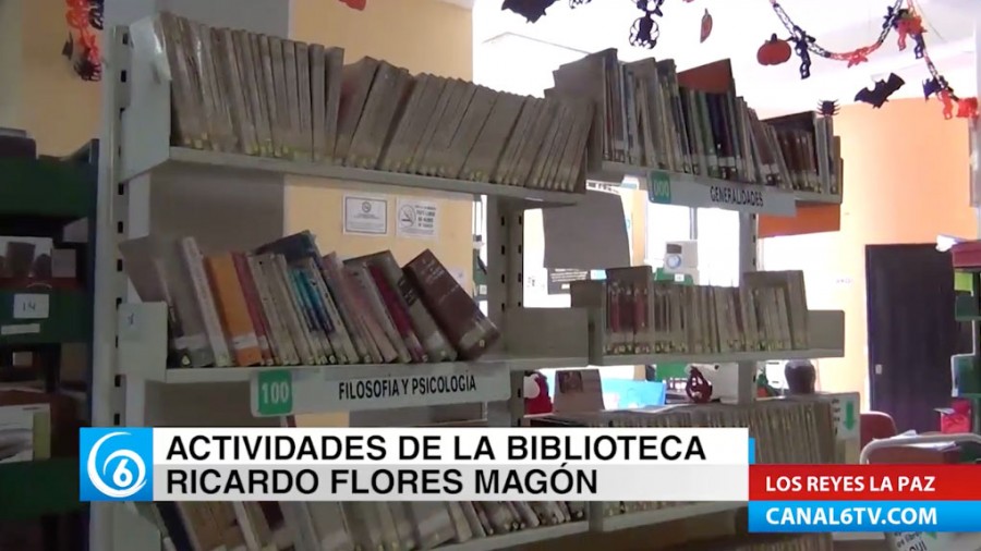 Actividades de la biblioteca Ricardo Flores Magón en Los Reyes La Paz