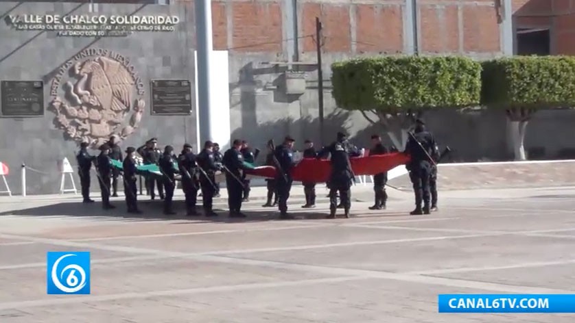 Conmemoración por el Día de la Bandera en Valle de Chalco