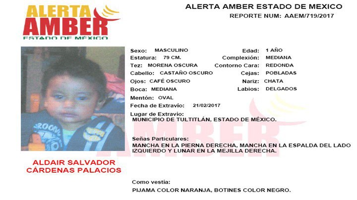 Alerta Amber Estado de México