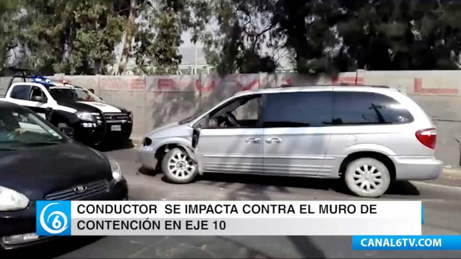 Conductor en estado de ebriedad choca su camioneta a la altura de Eje 10 Sur