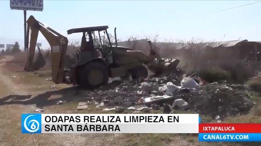 Odapas Ixtapaluca realiza limpieza en Santa Bárbara